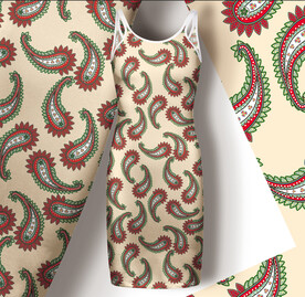 腰果花 数码印花