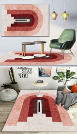 现代轻奢简约高档几何客厅地毯