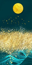 抽象玄关装饰画