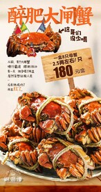 阳澄湖大闸蟹醉蟹螃蟹海报手机