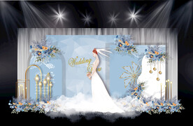 雾霾蓝色韩式婚礼效果图