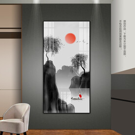 水墨山水客厅玄关卧室装饰画挂画