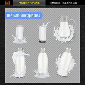 喷溅的牛奶素材