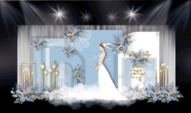 雾霾蓝泰式婚礼效果图