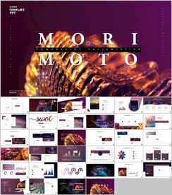 粉色紫色ppt模板