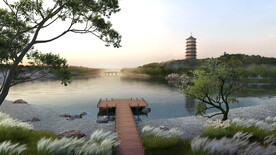 黄昏芦苇荡效果图