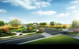 日式枯山水效果图