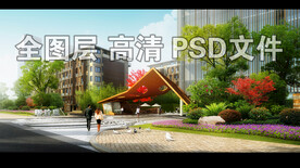 小区入口组团绿化