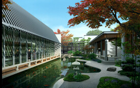 日式枯山水景观