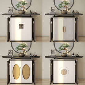 新中式鞋柜组合