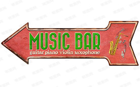 欧美复古箭头铁皮画