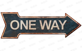 欧美复古箭头铁皮画