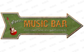 欧美复古箭头铁皮画