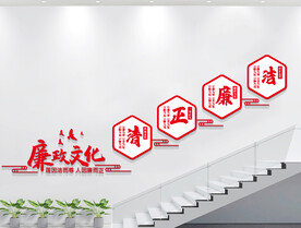 楼梯廉政文化墙