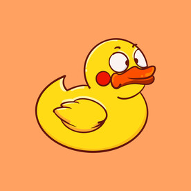 卡通鸭子插画设计