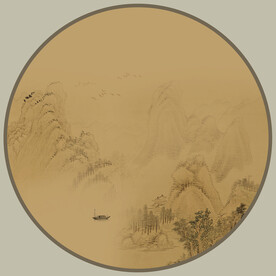 圆形山水画