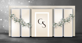 香槟色婚礼迎宾区