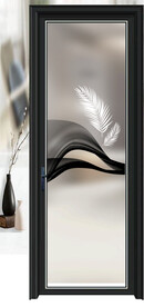 高清分层透明底平开门打印图