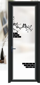 高清分层透明底平开门写真图