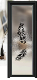 高清分层透明底平开门打印图