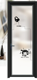 高清分层透明底平开门打印图