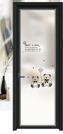 高清分层透明底平开门写真图