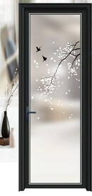 高清分层透明底平开门打印图