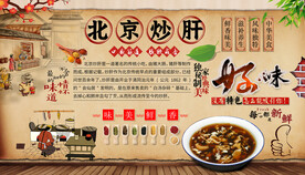 北京炒肝背景墙