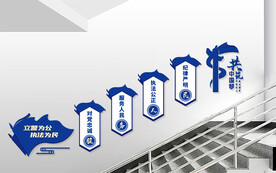 公安警营楼梯文化墙