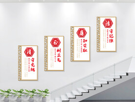 楼道廉政文化墙