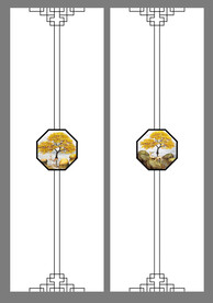 高清分层透明底推拉门写真图