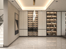 现代轻奢休闲椅空场景