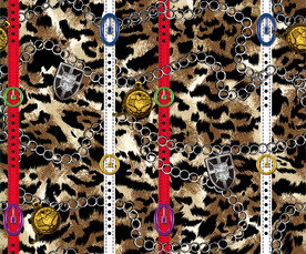 大牌豹纹数码印花 分层