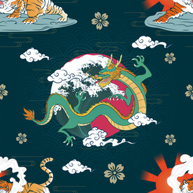 中国龙图案 中国风装饰画