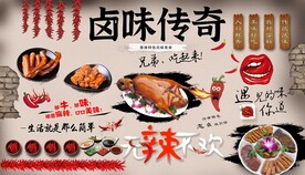 卤味传奇背景墙