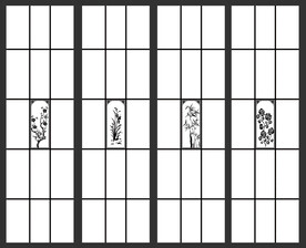 高清分层推拉门写真图一套