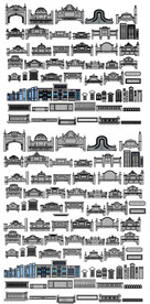 民国风门窗构件SU模型
