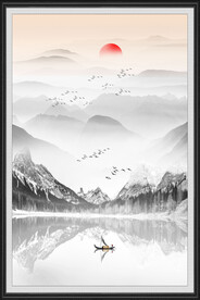 中式水墨山水装饰画