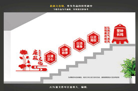 楼道廉政文化墙