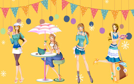 服装店工装背景墙