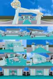 轻奢蒂芙尼蓝活动布置