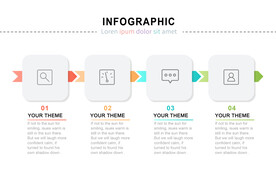 企业商务PPT四个分项信息图表