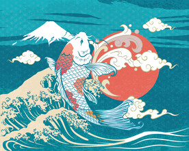 鲢鱼 国潮风装饰画