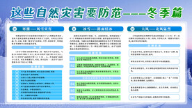 冬季自然灾害展板