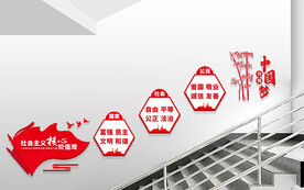 社会主义核心价值观楼梯文化墙