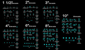 管件弯头CAD图库