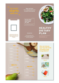 轻食菜单三折页