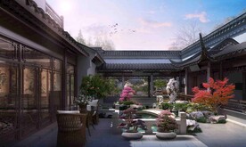 中式古建庭院景观