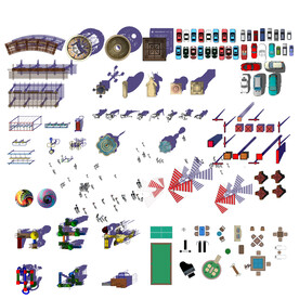 游乐场健身高清彩平素材PSD