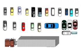 汽车高清彩平素材PSD